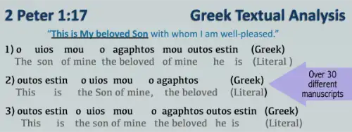 2 Peter 1:17 Greek Textual Analysis of 