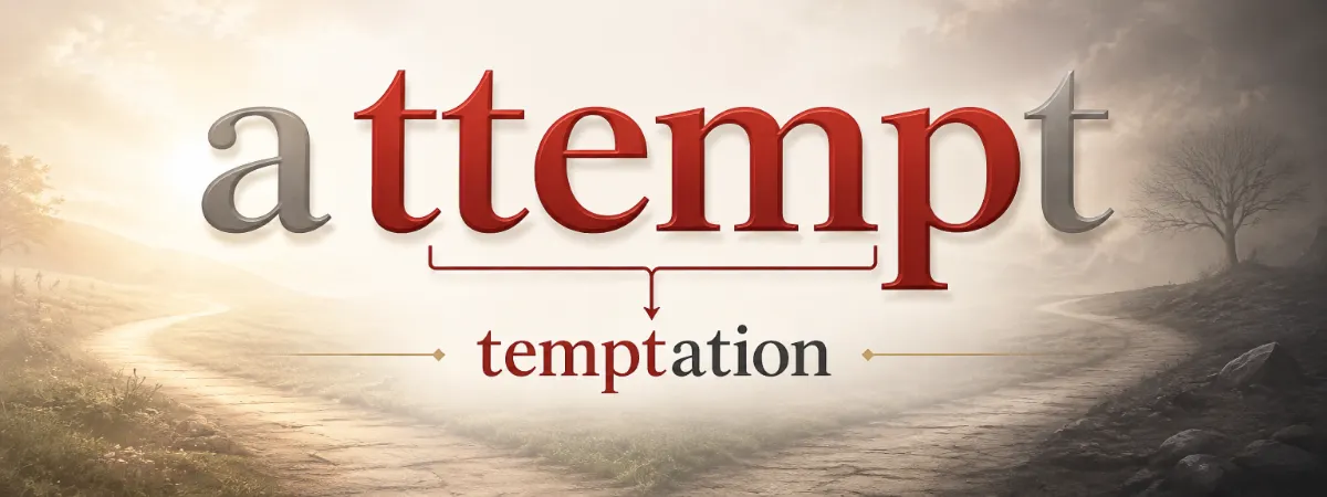 Notice the connection between attempt and temptation.