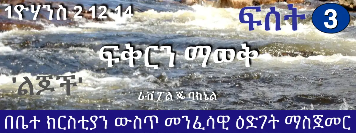 D1-03 Amharic ፍቅርን ማወቅ (1ዮሃንስ 2 12-14) - 'ልጆች'